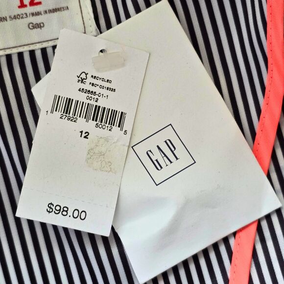 NWT Gap The Academy Blazer 12 Navy Blue Polka Dot Preppy - Picture 10 of 14